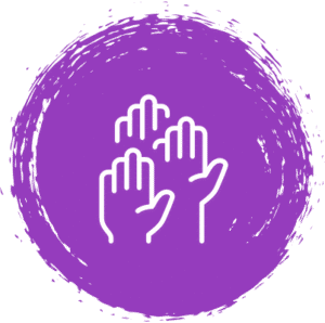 Icon representing the concept of support